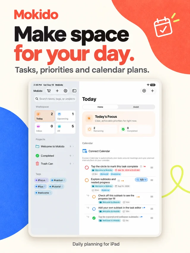 iPad — Bring your priorities and calendar together.